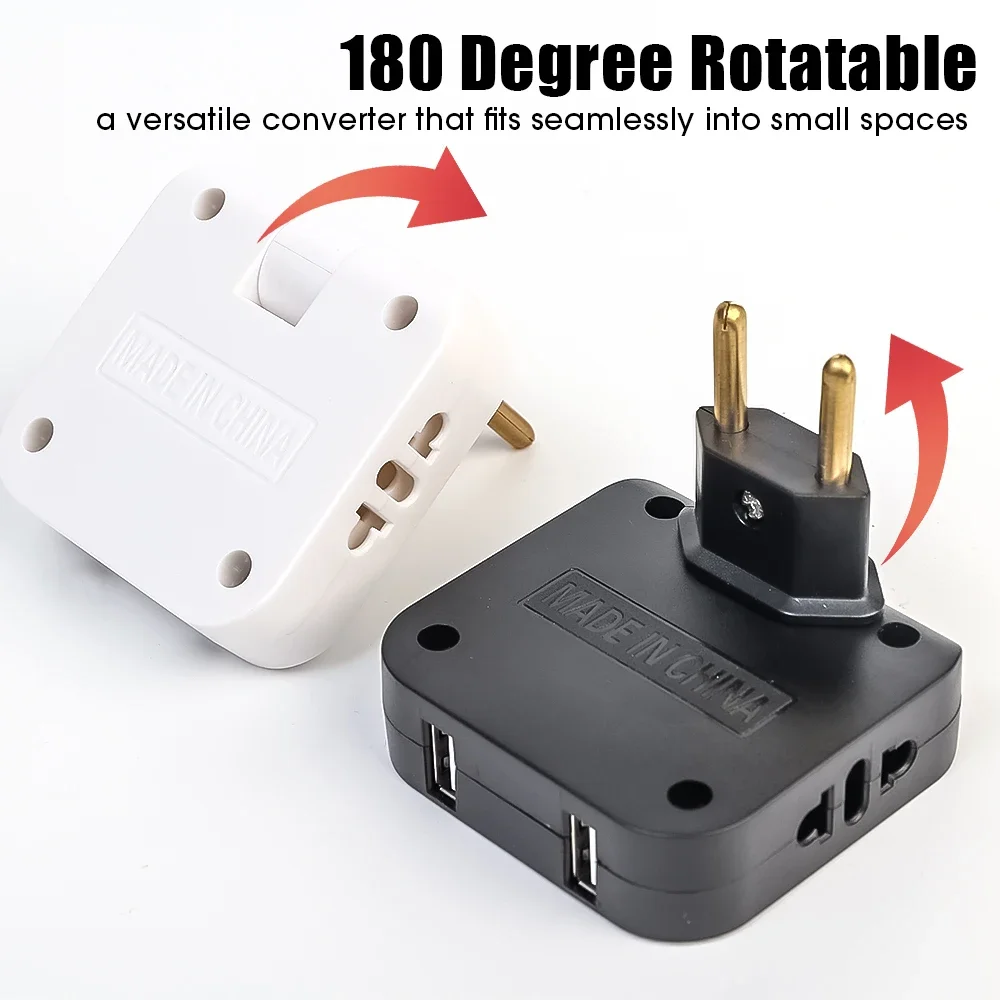 EU Plug Adapter 4 in 1 Socket Converter