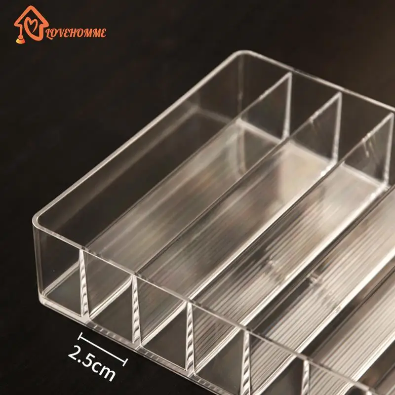 7 Grid Storage Box Clear Plastic Makeup Cosmetic Stand Holder Makeup Lipstick Eyeshadow Palette Storage Organizer makeup organizer makeup storage box cosmetic storage box storage box