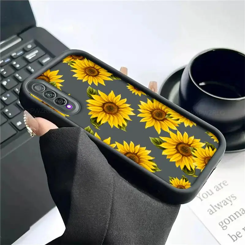 Sunflower Painted Soft Silicone Shockproof Protective Phone Case