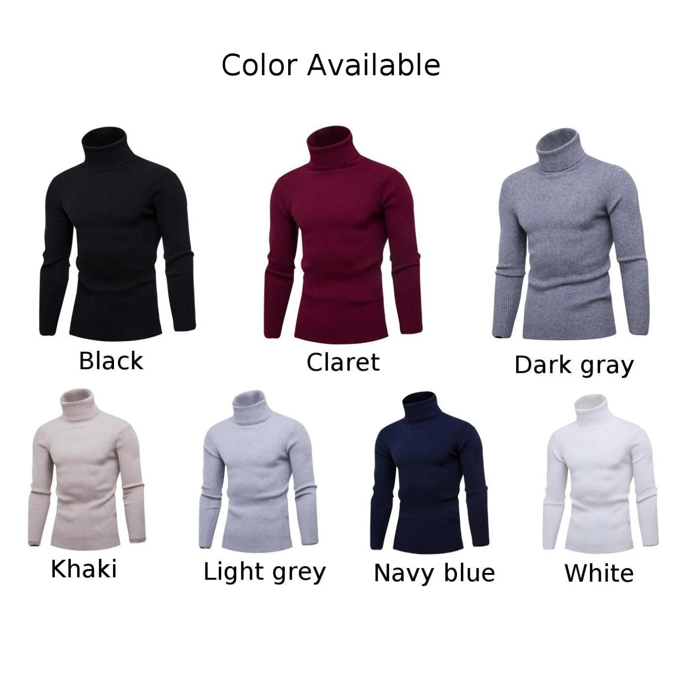 Mens Turtleneck Sweater Pullover Thermo Shirt Long Sleeve Jumper Tops Warm Casual Slim Fit T-Shirt Thermal Underwear