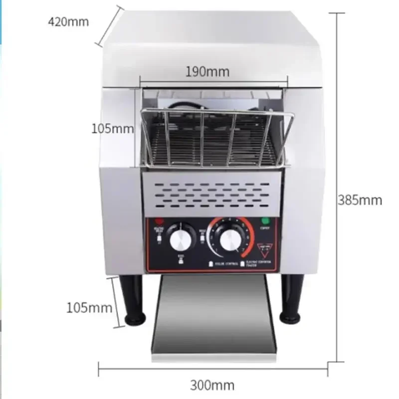 New ATS-150 Commercial Chain Crawler Heating Machine Fully Automatic Sandwich Toaster 220V 1300W