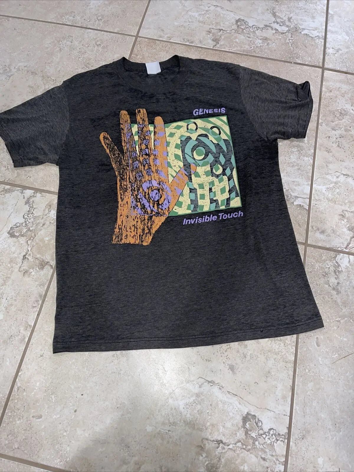 T-Shirt Tour Invisibile Genesis 1986 Phil Collins Vintage Rare Size S