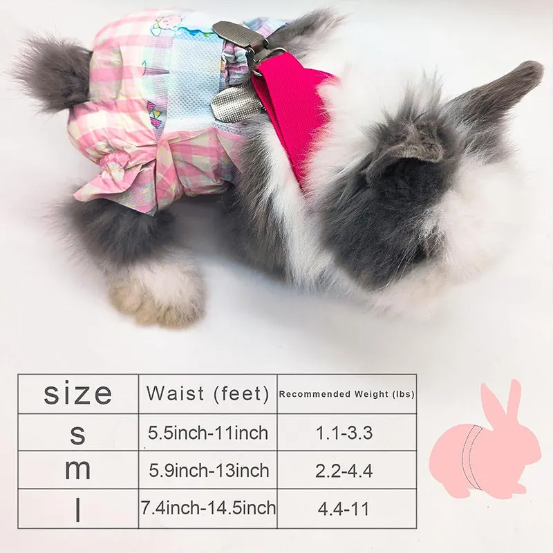 10pcs Disposable Pet Diaper Rabbit with Sling Anti-shedding Diaper