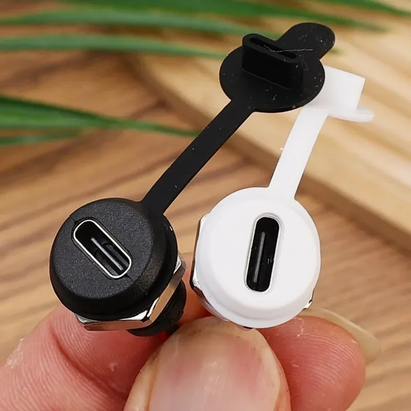 3A Type-C Female 2Pin Type-C Female Socket Connector Waterproof Jack Female Charging Port USB-C Charger Plug Socket