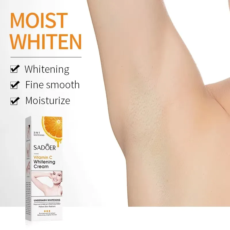 Vitamin C Whitening Body Cream Brightening Underarm Skin Cream Elbows Knee Moisturizing Whitening Body Cream.