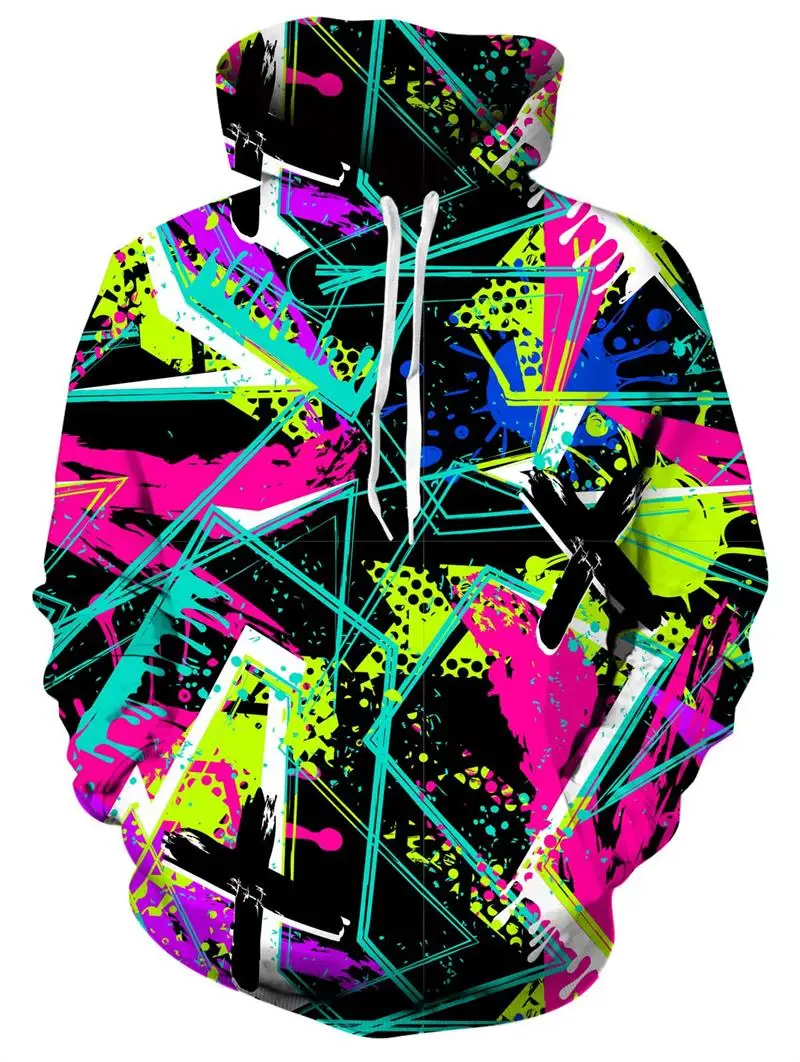 Nueva sudadera con capucha unisex estampada con estampado novedoso en 3D, sudadera con capucha y bolsillo, ropa de calle holgada y cómoda