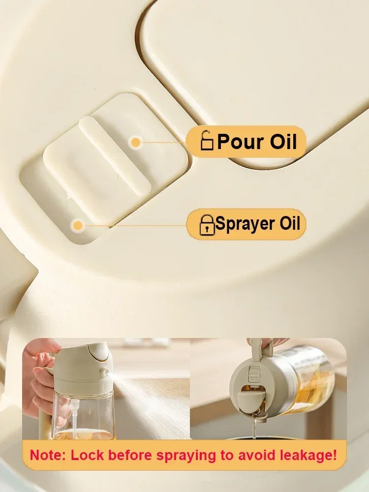 Oil Spray Oil Sprayer Plastic 2 in 1 Kitchen Oils Spray Bottle Olive Sprayer for Cooking BBQ Baking Oils Dispenser Accessories Oil Spray Dispenser Oil Spray Bottle