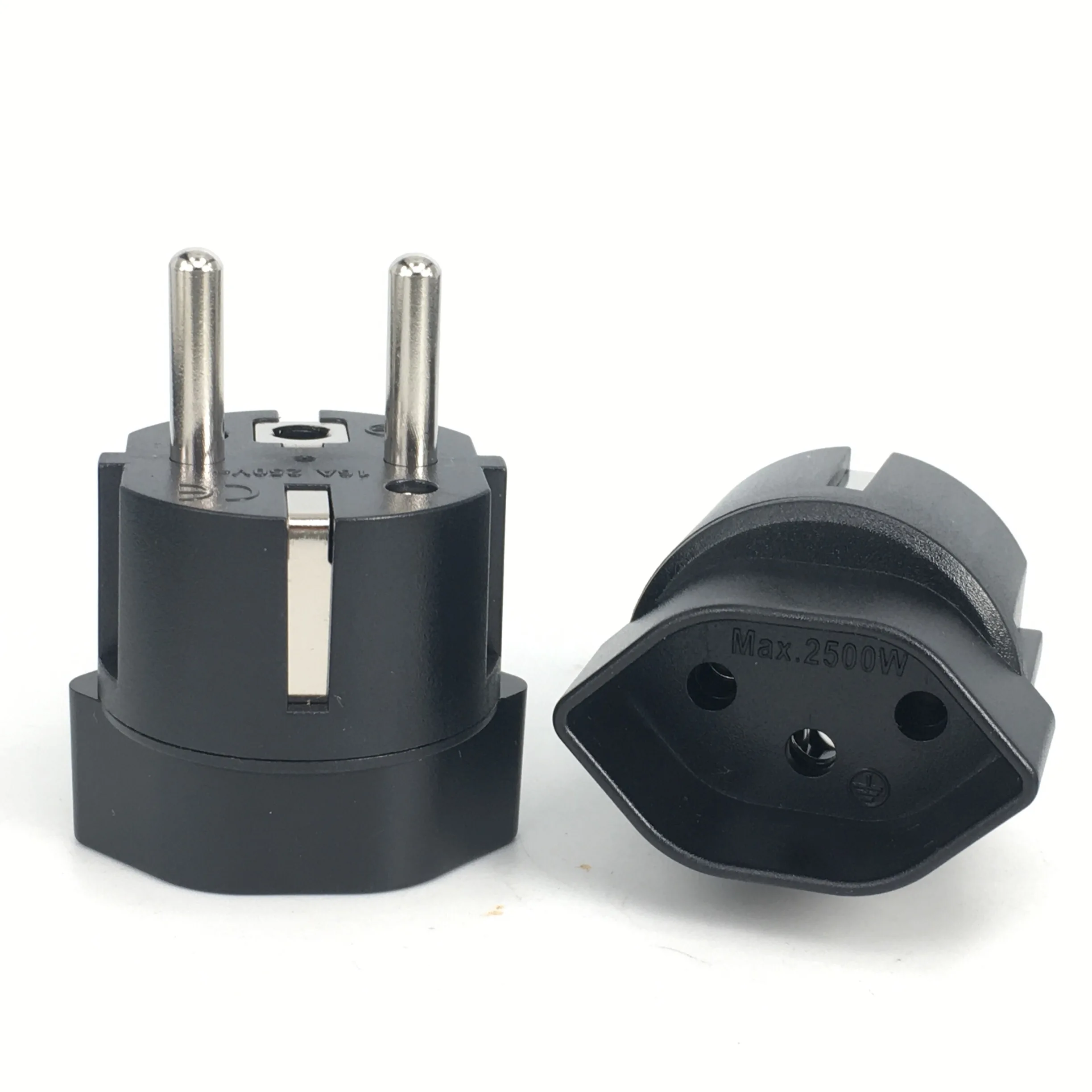 Universal European Travel Plug Adapter, Compact 10A 250V Converter