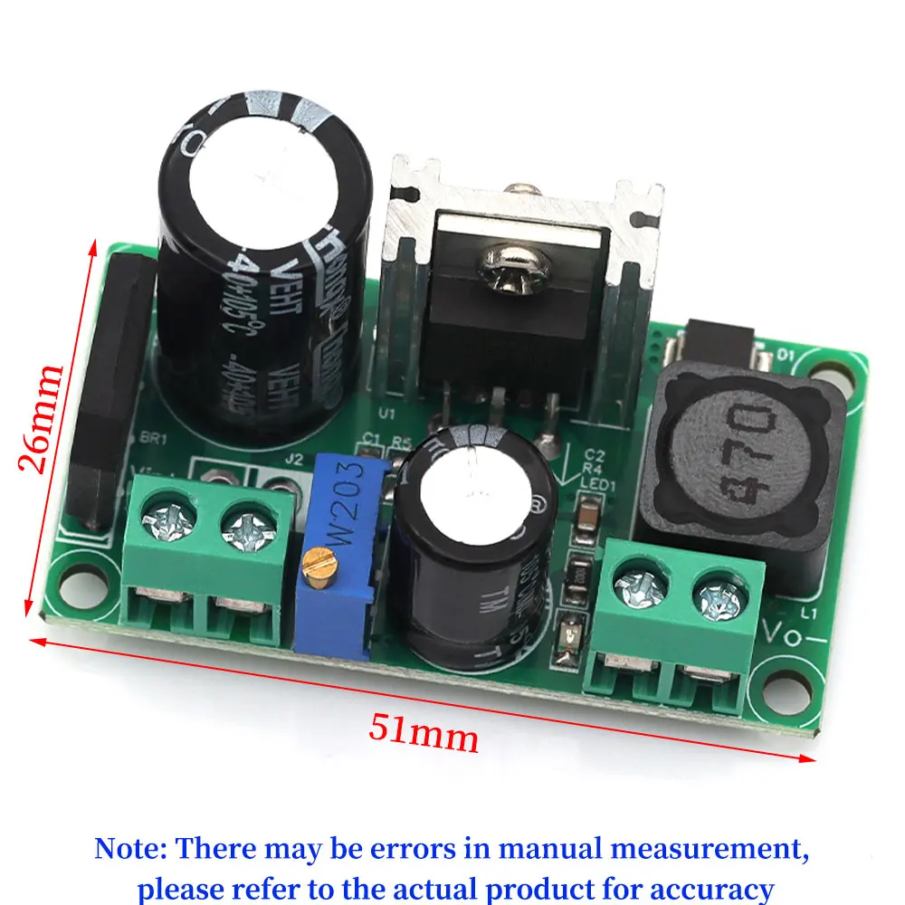 AC/DC zu DC Buck Step Down Converter Modul LM2596HV 3v 3,3V 5V 6V 9V 12V 15V 24V DC 5V-50V Einstellbare Step-Down 3A Netzteil – Detail 4