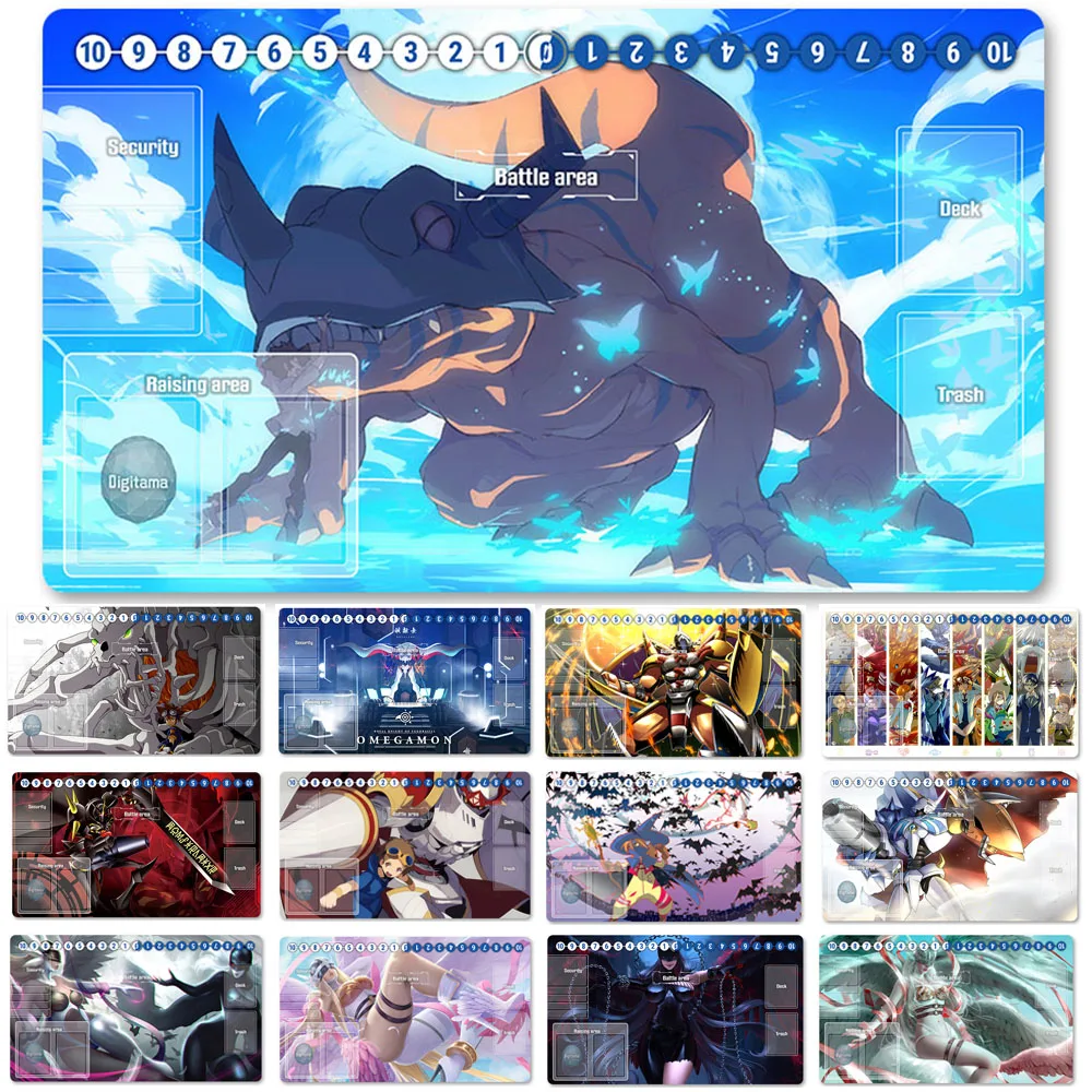 

Игровой коврик для настольной игры DTCG, Популярный Настольный коврик, размер 60x35 см, игровой коврик для мыши, совместим с Digimon, TCG, технические ...