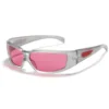 Y2K Pink Sunglasses Women Red Hollowed Out Future Sense of Technology Hot Girls Net Red Sun Glasses Trendy Men Eyewear 4
