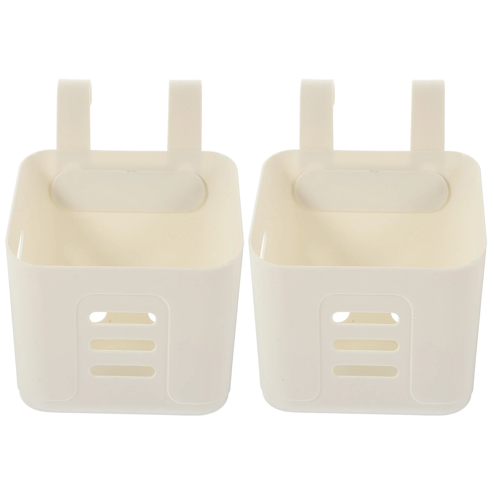 

2pcs Multi-function With Hook Bathroom Wall-Mounted Storage Rack Storage Basket