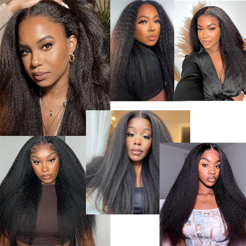 Kinky Straight 5x5 Lace Closure Human Hair Pre-Plucked Hairline Brazilian Virgin Hair Transparent Lace Closure For Women