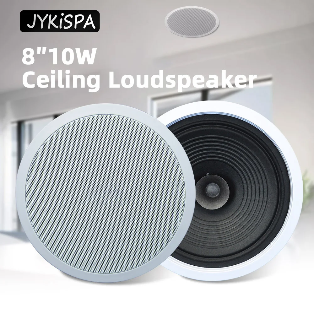 Sound Amplifier 8 Inch Coaxial In Wall Hifi Home Stereo Ceiling Speaker