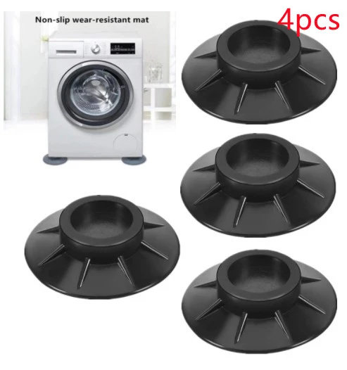 4pcs Anti Vibration Feet Pads Rubber Legs Slipstop Silent Skid Raiser Mat  For Washing Machine Support Dampers Stand Non-slip Pad