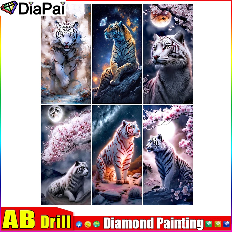 

Алмазная живопись DIAPAI AB 5D «сделай сам», «аниматор, месяц, цветок, пейзаж», полноформатная вышивка из смолы, вышивка крестиком, домашний декор