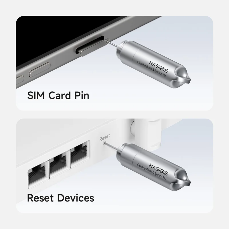 Hagibis SIM Card Tray Removal Tool Eject Pin Earbuds Cleaning Brush Reset Tools Needle Opener Cleaner Pen Kit for iPhone Airpods