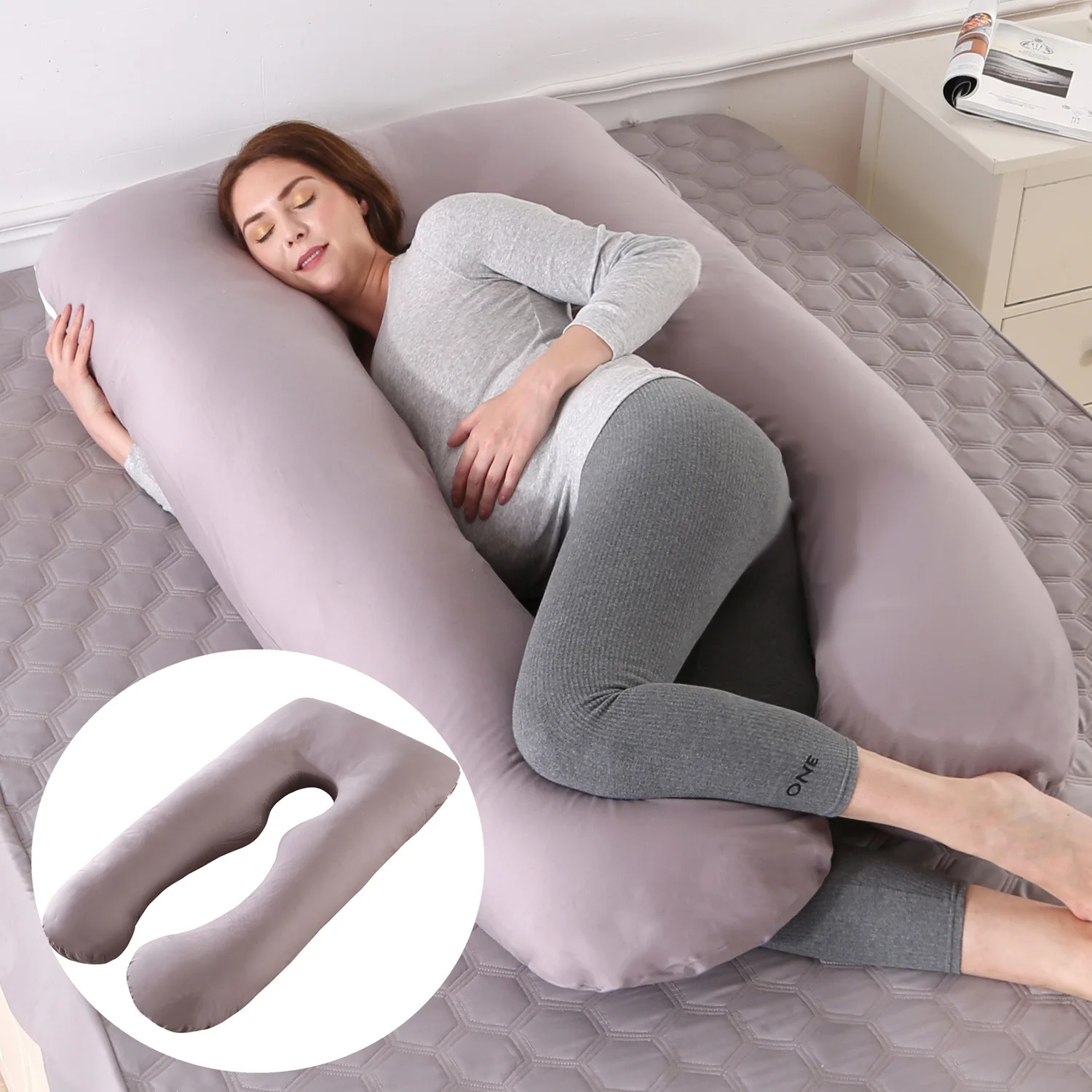 Perseusife Cojín de Lactancia XXL para Bebé y Embarazada - Almohada de  Embarazada para Dormir - Pregnancy Pillow Antivuelco de Fácil Lavado para  el Embarazo y Postparto : : Bebé