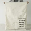 DINYAO Extra Large White Cotton Drawstring Pocket Washable Dirty Pocket Laundry Bag Reusable Clothing Grocery Storage Bag 1
