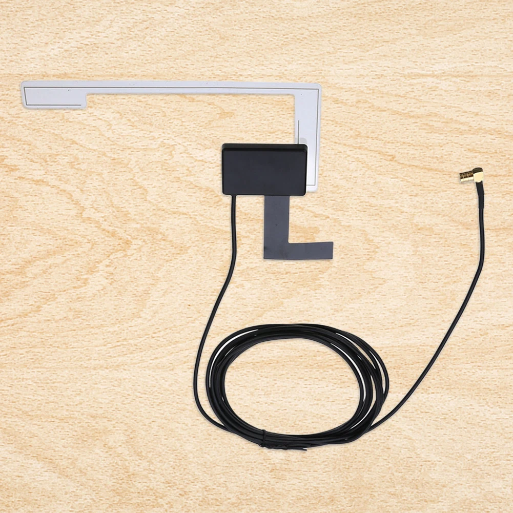 Active DAB Aerial with SMB Adapter Digital Radio Antenna Hidden Adhesive Window Roof Windshield Antenna for Vehicle Truck SUV