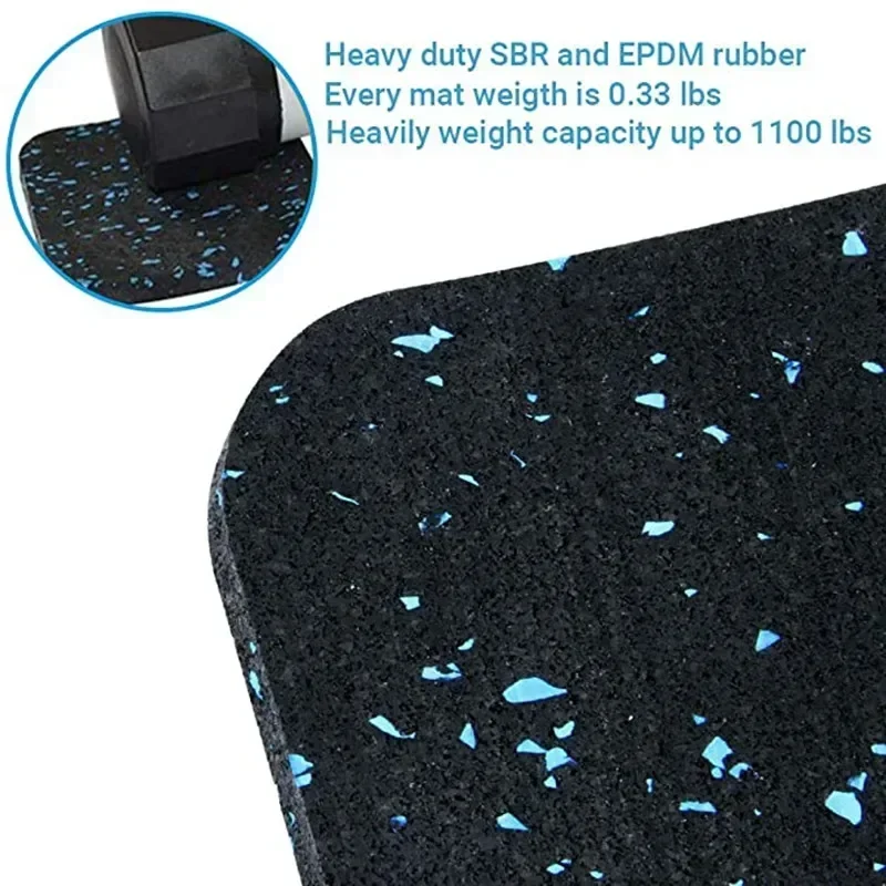 10*10cm Treadmill Mats Pads High Density Rubber Shock-Proof Sound-Absorbing Cushioning Floor Mat Home Gym Exercise Equipment 4