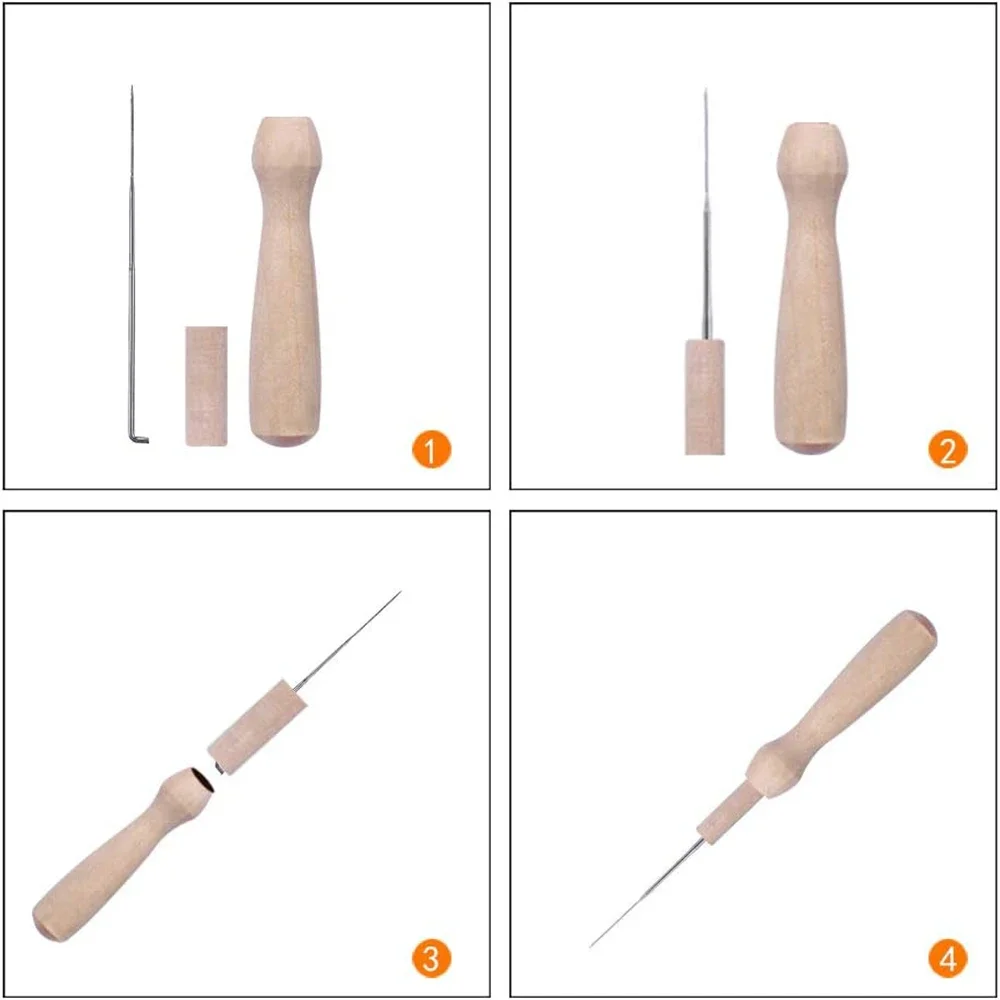 36-Farben-Nadel-Set aus Filzwolle mit Werkzeugen – komplettes DIY-Filzstoff-Set für handgefertigte Bastelarbeiten, Bildhauerei, Materialien, Zubehör – Detail 9
