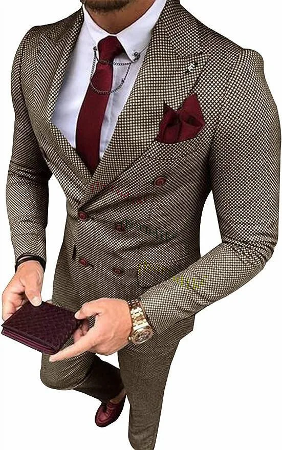 Thorndike Men's Suit Jacket Pants Fashion Boutique Casual Business Male Groom Wedding Tuxedo Dress 2 Pieces Set Blazers Coat
