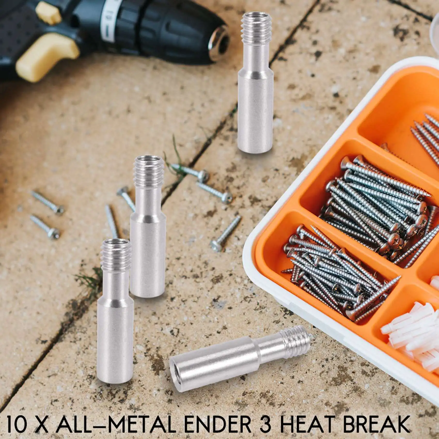 

10 Pack Heatbreak Throat Compatible for Creality CR-10 CR-10S S4 S5 Ender 3 / Pro Series 3D Printer Hotend Extruder