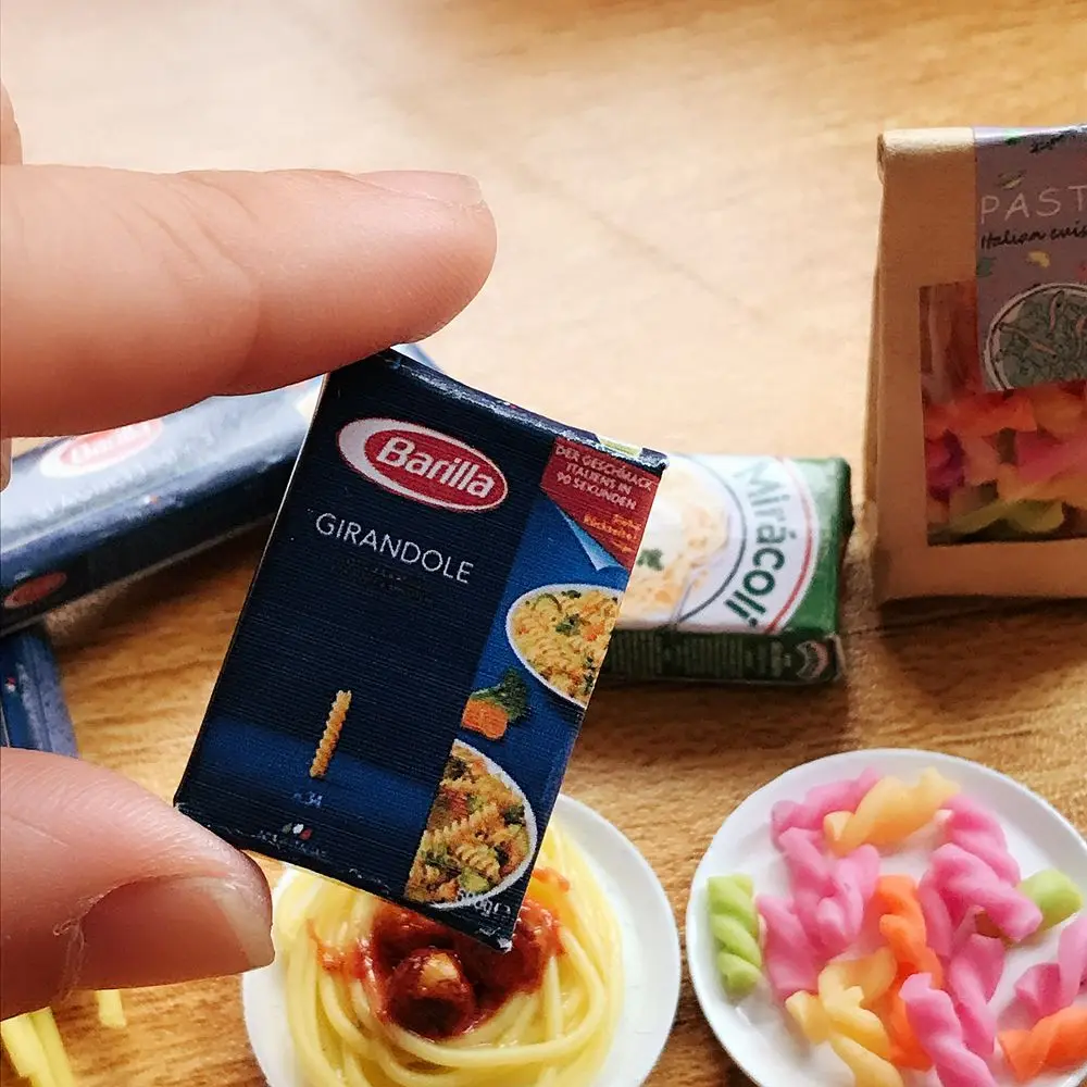 1 Bag 1/6 Scale Dollhouse Miniature Pasta Mini Spaghetti Noodles for Doll House Kitchen Play Toys Accessories 5