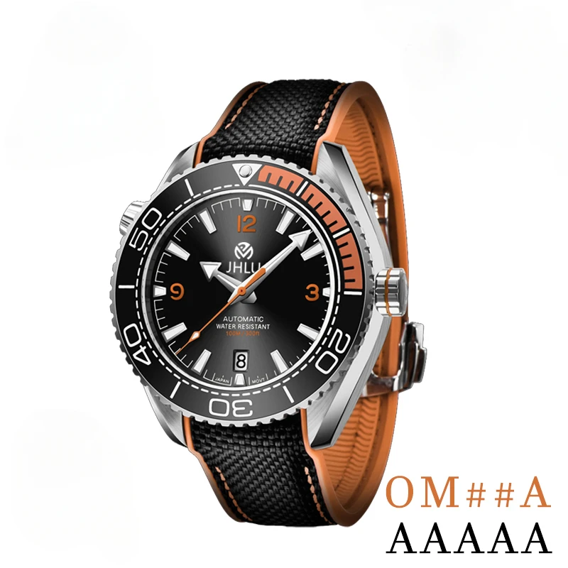 

Новинка 2023 г., JHLU, механические часы Seamaster600, мужские спортивные и удобные часы, Водонепроницаемость 100 метров, движение NH35, прозрачная фотография