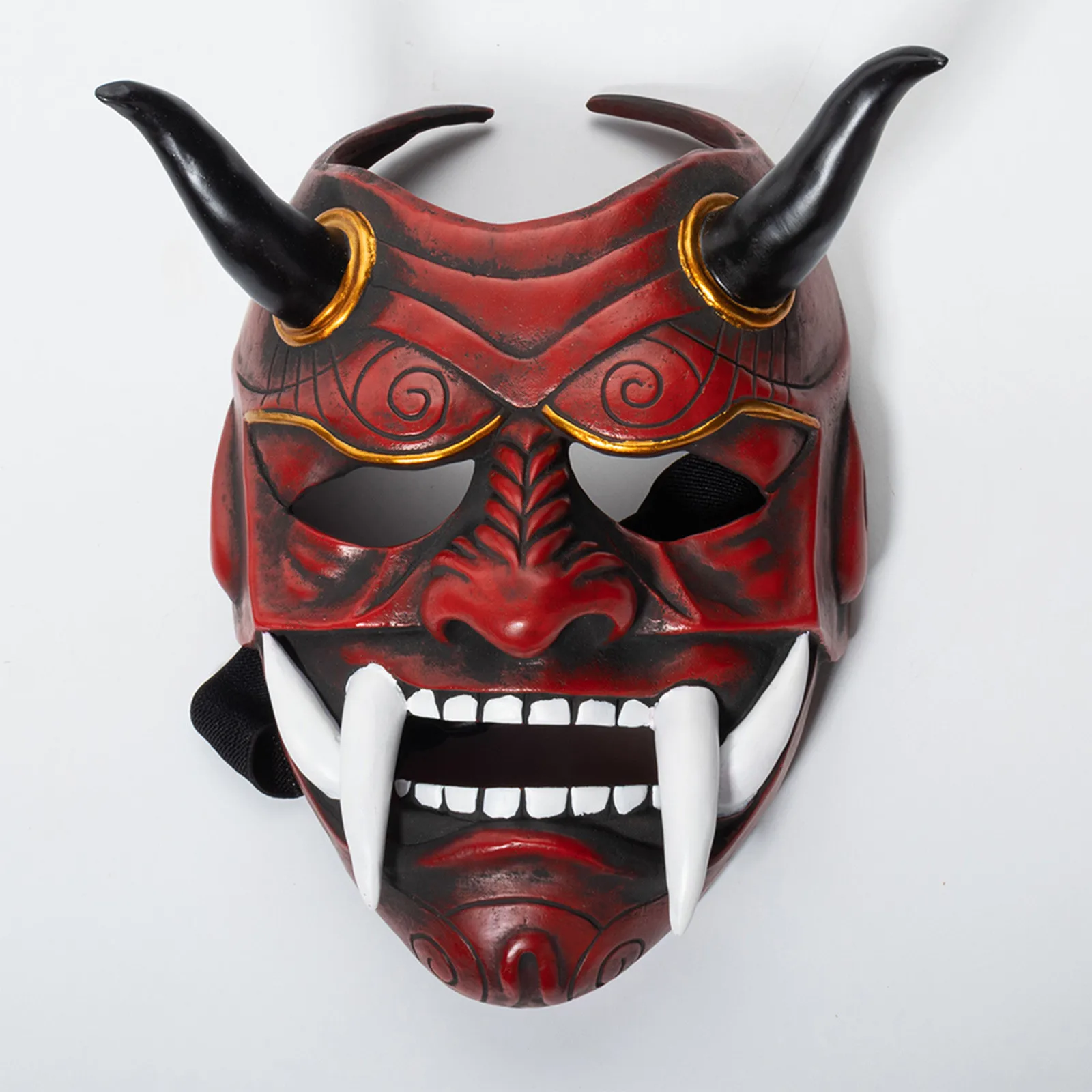 Hannya Dämonenmaske Japanischer Oni Samurai Noh Kabuki Prajna Latexmasken Evil De-mon Mon-ster Vollgesichtsmaske für Männer – Detail 16