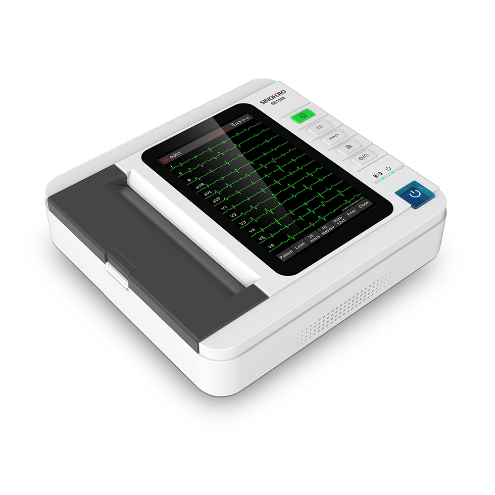 SINOHERO SE1200 Portable EKG Machine Digital Elektrokardiograph Color LCD Machine 10.1 inch 12 lead 12 Channel
