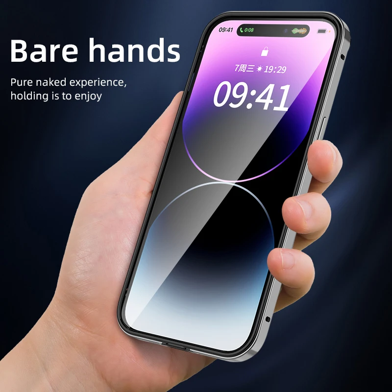 Premium Titanium Gray Metal Bumper Case - Sleek Phone Accessory