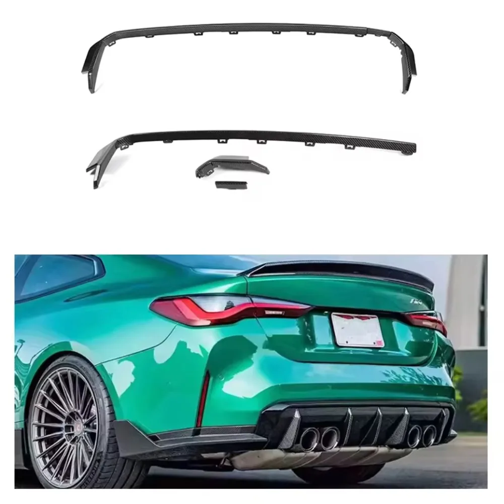 

Dry Genuine Vacuumed Carbon Fiber Car Rear Lid Trims for BMW 2021+ G80 M3 G82 M4 Back Bumper Diffuser Trim
