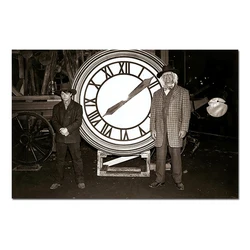 Timeless 'Back To The Future' Vintage Canvas Art - 40x60cm No Frame (WHITE)