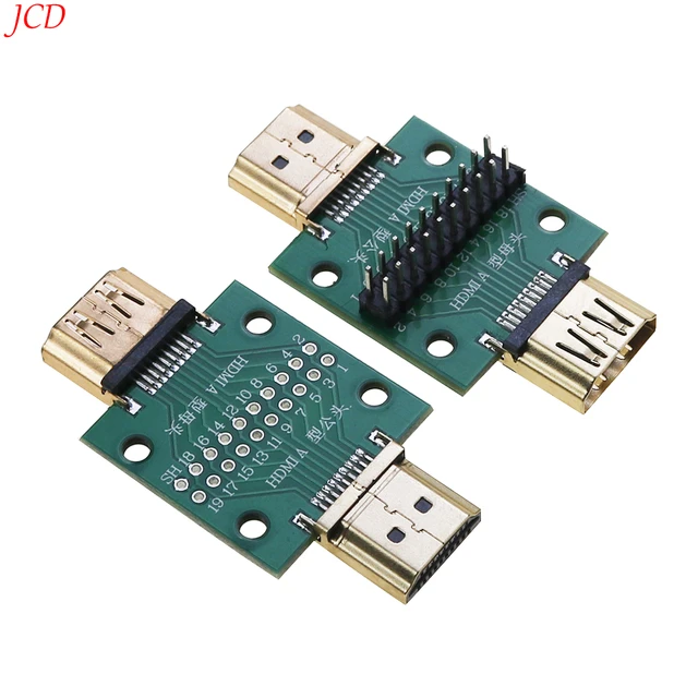 1PCS HDMI Male and Female Test Board MINI Connector with Board PCB 2.54mm  pitch 20-pin DP HD A Female To Male Adapter Board - AliExpress