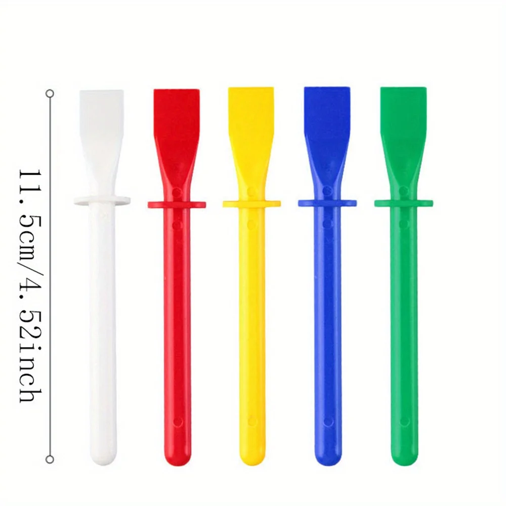 5pcs Leather Glue Tool Brush Cleaner Elastic Film Glue Spreaders Polypropylene Smear Sticks Applicator & Painting Scrapers