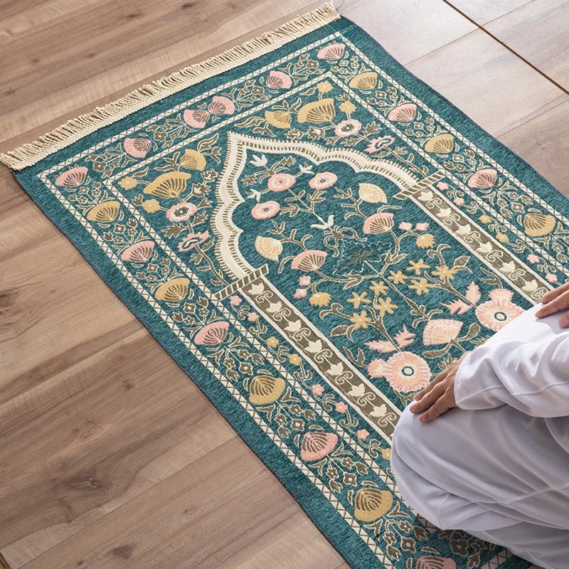 Worship Carpet Kneeling Mat Worship Carpet Hui Tribe Worship Mat Prayer Floor Mat Arabic Machine Washableg Women Men