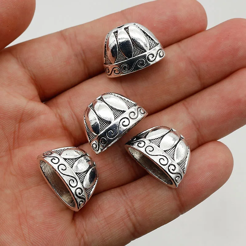 

10pcs/Lot Vintage Antique Big Size Oval Metal Bead Caps 20x14mm Manual Tassel Caps End Cover Receptacle DIY Jewelry Findings