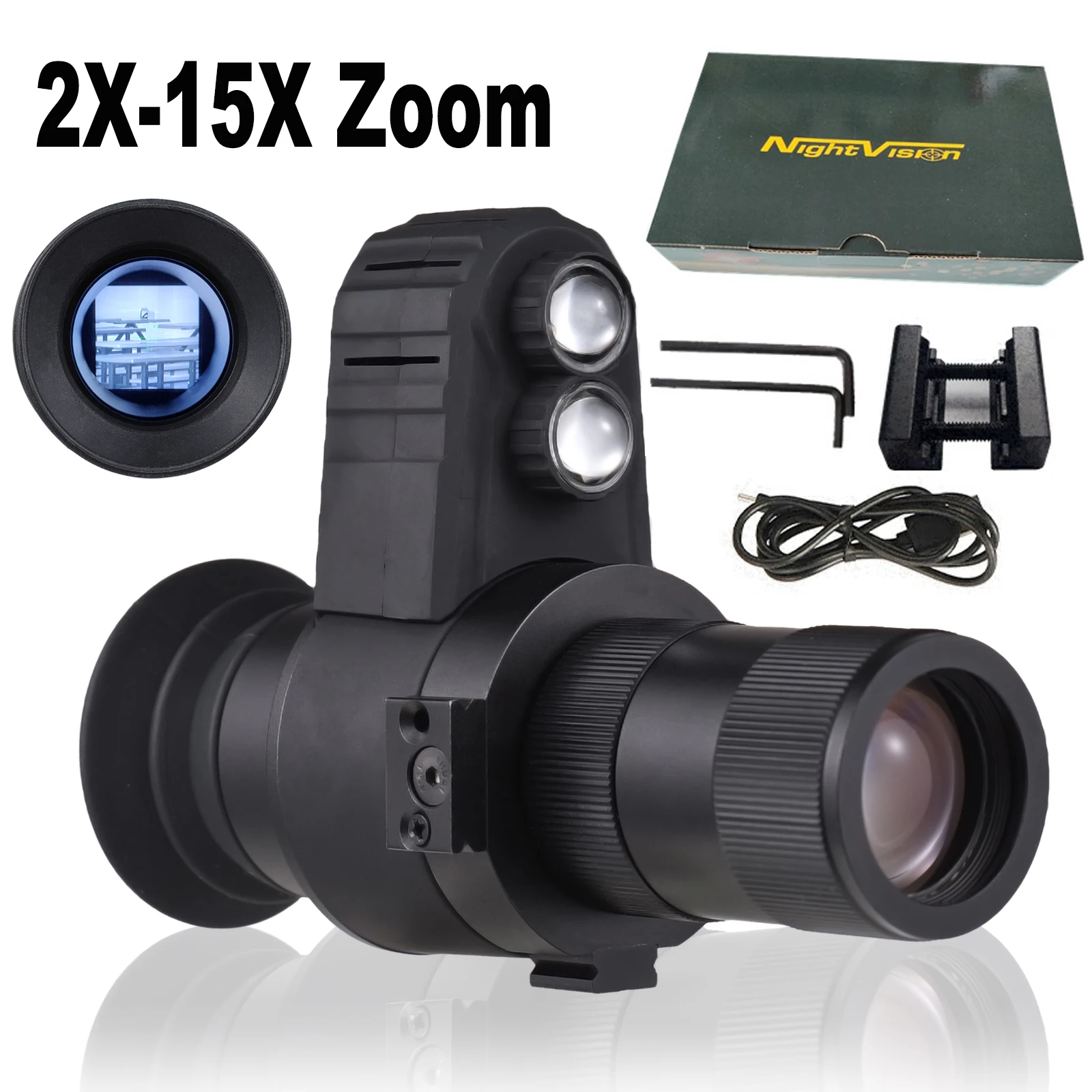 2024FCrossCursorTool2X15XDigitalZoomInfraredRiflescopeIR