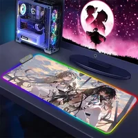Blue Archive Kakudate Karin LED Light RGB Keyboard Cover Desk-mat Colorful Surface Multi-size World PC Gamer Luminous Mouse Pad 2