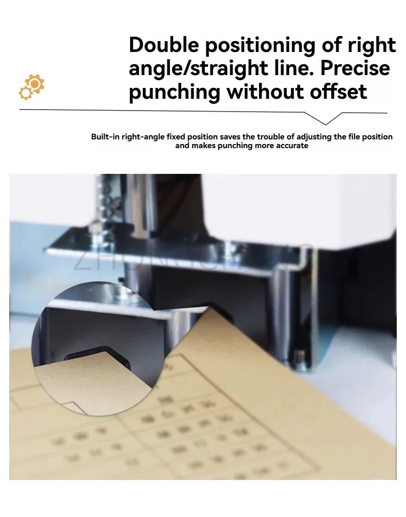 새로운 HZ2108 이중 구멍 재무 영수증 바인딩 기계 레이저 포지셔닝 재무 영수증 핫 리벳 및 바인딩 기계