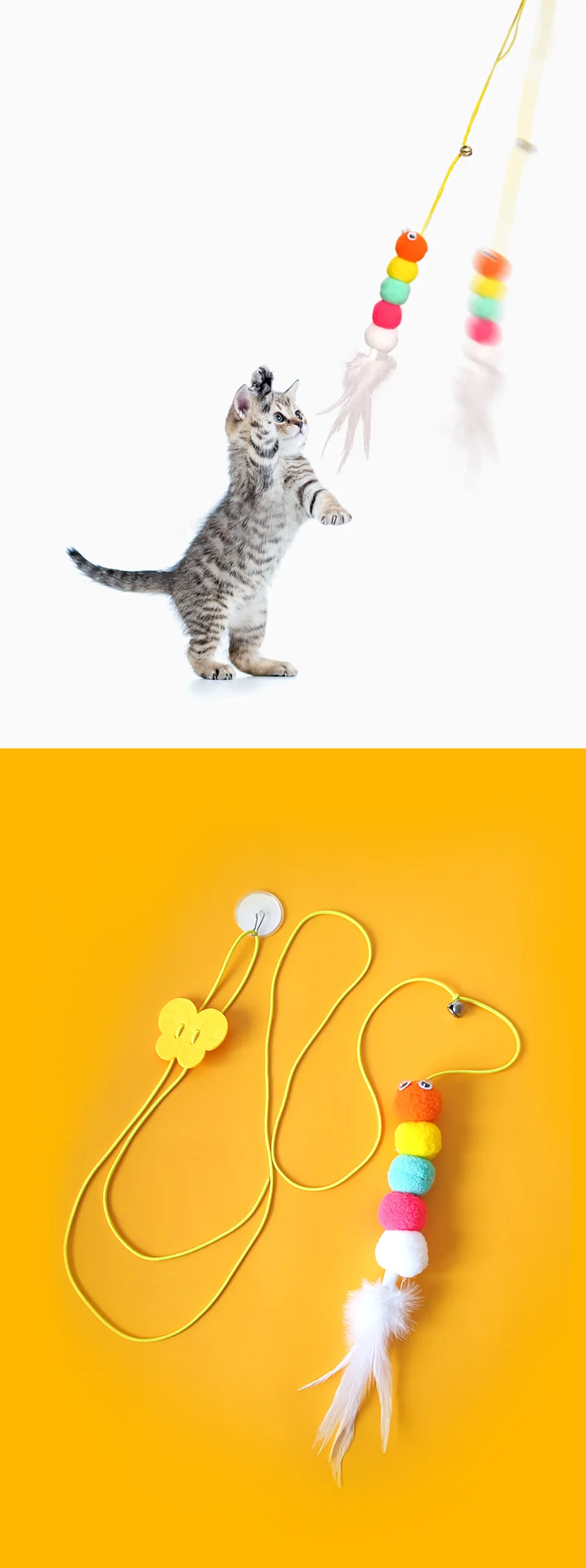 hanging automatic interactive Cat Toy Funny mouse toys Cat Stick with bell Toy for Kitten Playing Teaser Wand Toy Cat Supplies