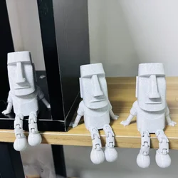 Easter - Themed 3D Printed Seated Figures: Unique Miniature Souvenir Decorations (WHITE)