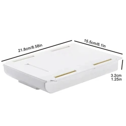 Self-Adhesive Hidden Desk Storage Drawer and Organizer (White)