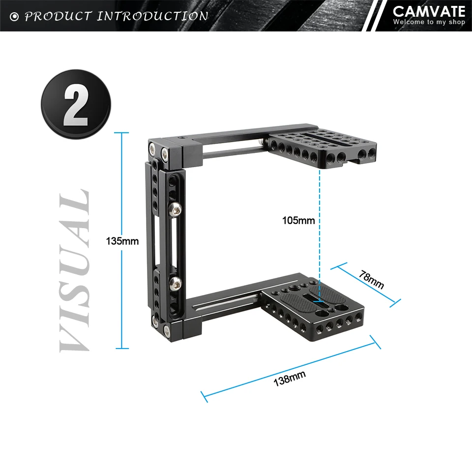 Camera Cage Rig For Canon 60D/70D/80D/5D MarkII 5D MarkIII/5DS/5DSR/Nikon D3200/