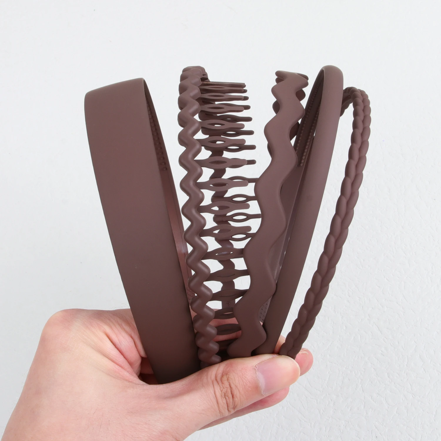 5PCS Frauen Matte Haarband Mädchen Stirnband Kinder Haarband Candy Solide Kunststoff Bold Haarbänder Geschenke Kinder Mädchen Haar Zubehör – Detail 9