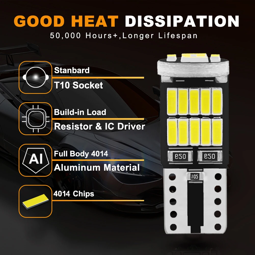 ڵ LED ǳ , LED  ǥõ, ſ  , 12V, T10, 5W, 26 SMD ڵ, 4014  