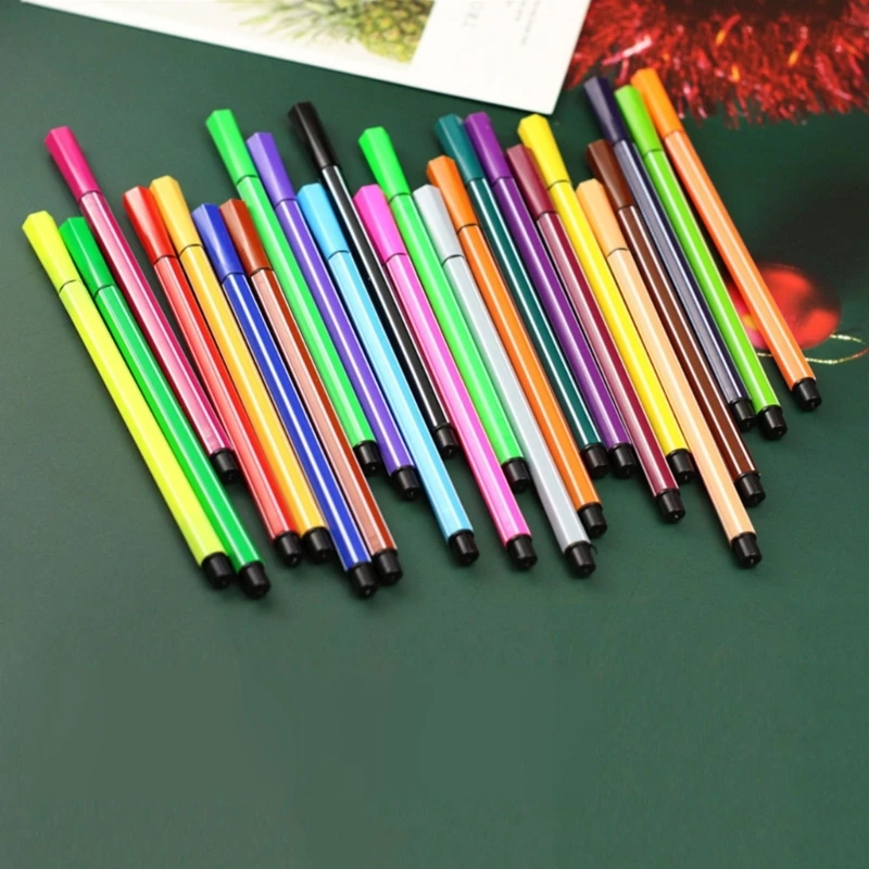 

12 Colors Art Marker Pen Drawing Set Colored Children Painting Watercolor Pens Safe Non-toxic Water Washing