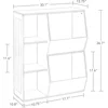 Toy Storage Organizer and Bookcase with Cubbies and Veggie Storage Bins for Home Organization Bookshelf and Containers 6